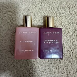 Sand + Fog Rosewood and Jasmine & Cedarwood Perfume Oil Duo